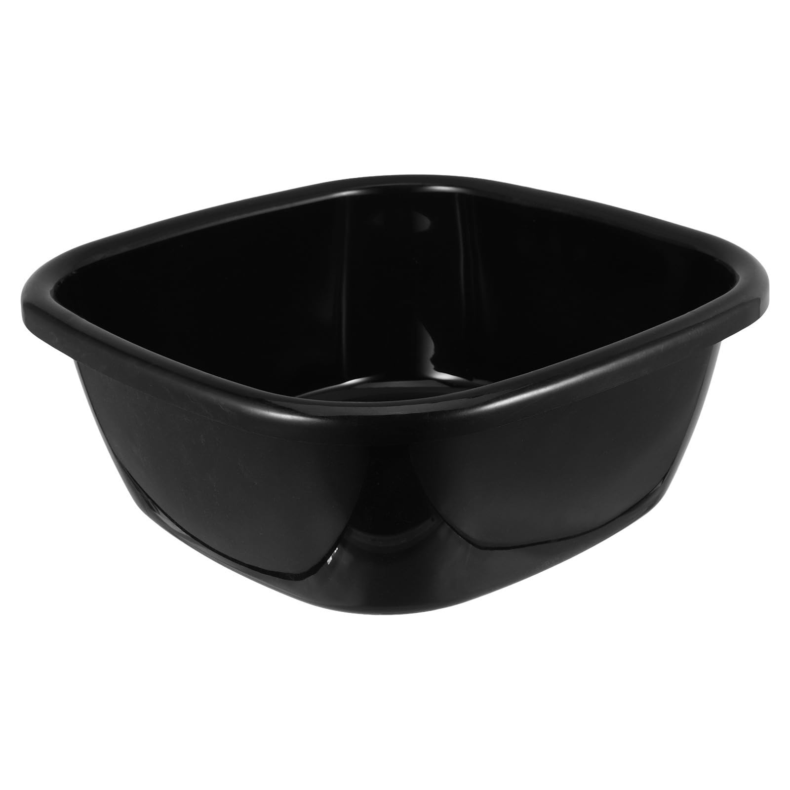 Lavabo cuadrado de plástico negro portátil para viajes de camping y caravana