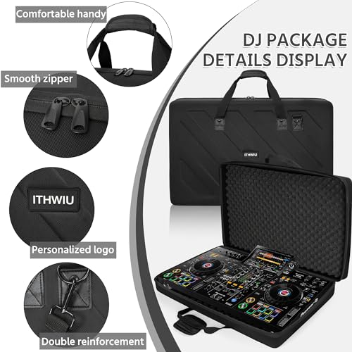 Image of Lightweight Molded EVA Storage Case Fits for Pioneer DDJ RX2 RX3, 29.5 X 19.3 X 5.5 Inch Black