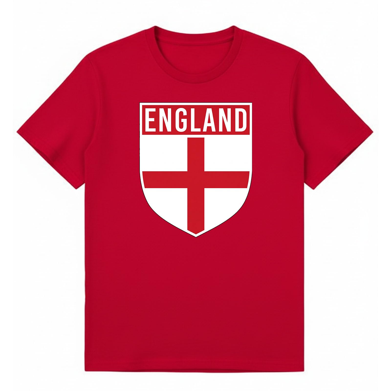 England Soccer Sports Football Boys Kids Graphic Number T-Shirt Novelty Retro Fan Tee USA Mexico Canada Host Nations Supporters Top Red 12-13Y