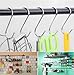 Soqool 12PCS 4.8Inch Heavy Duty S Hooks, Stainless Steel, Double Sided Utility Hooks for Shower Curtain Rod, Closet, Kitchen