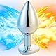 SXOVO Groß + Medium + Klein Analplug Set Luxus Metall Butt Spielzeug Herzförmige Anal Trainer Kristall Butt Plug Kit S & M Erwachsene Homosexuell Anal Plugs Frau Männer Sex Geschenke (Rosa)