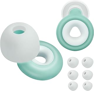 Ear Plugs for Sleeping Noise Cancelling – Super Soft, Super Light Reusable Hearing Protection in Flexible Silicone for Concerts,Work,Study, 28dB Noise Reduction - 6 Ear Tips in S/M/L –Washable