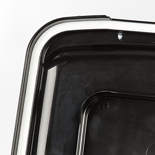 Iris Usa 55 Lbs / 67 Qt Weatherpro Airtight Pet Food Storage Container With Attachable Casters, For Dog Cat Bird And Other Pet Food Storage Bin, Keep Pests Out, Easy Mobility, Bpa Free, Smoke #TOP6