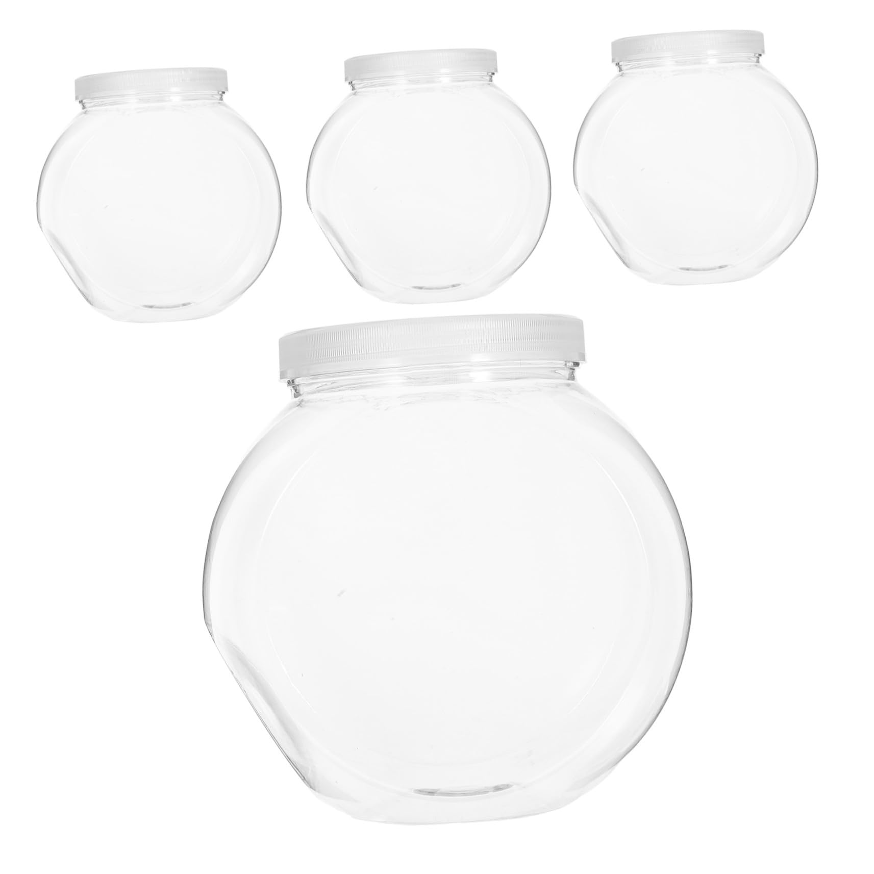 Alipis Lot De 4 Bocaux De Rangement Transparents Pour Aliments Secs Biscuits Bonbons Cuisine
