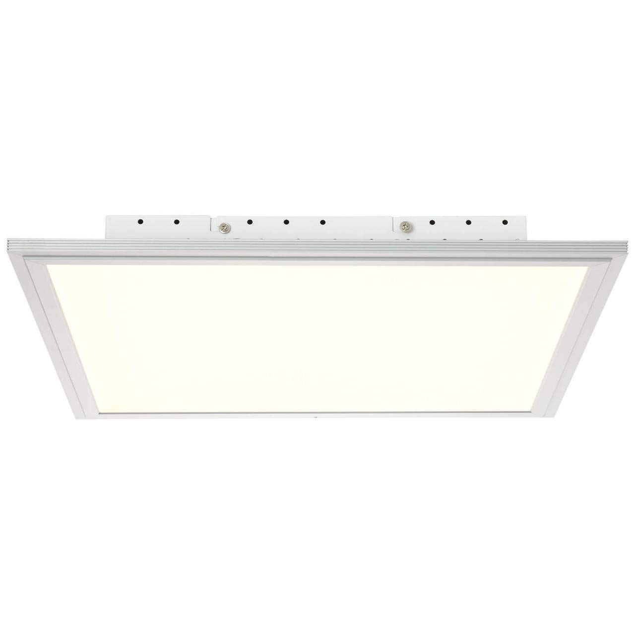 Brilliant Flat WiZ Connected LED Deckenaufbau-Paneel 42x42cm quadratisch Panel dimmbar App-Steuerung CCT Einstellung der Lichttemperatur flächiges Licht Nachtlichtfunktion alu/weiß 2500 Lumen