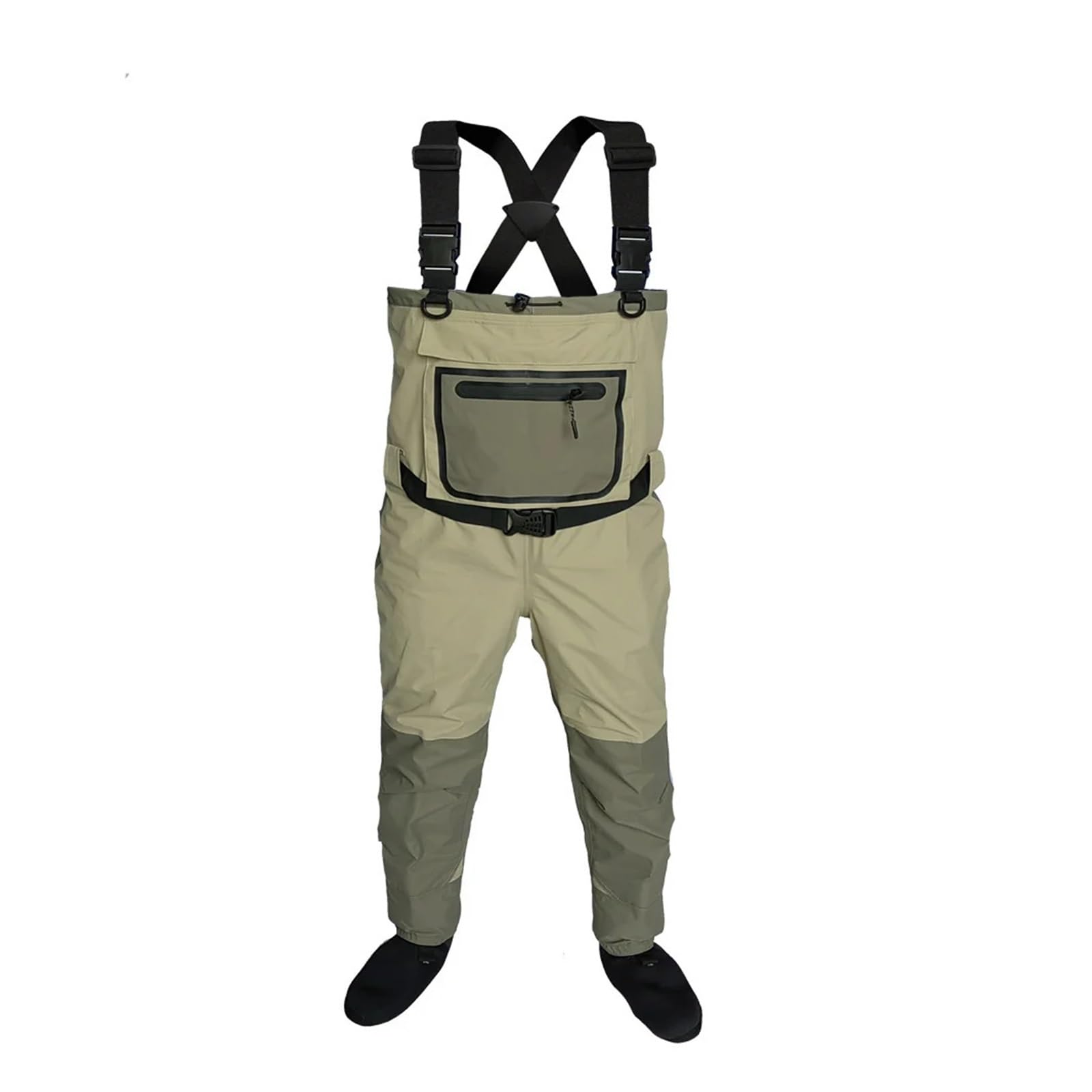 Wathose Herren Fliegenfischer-Wathose, Neopren-Fuß for Männer, Floßjagd, schnell trocknend, wasserdicht und atmungsaktiv