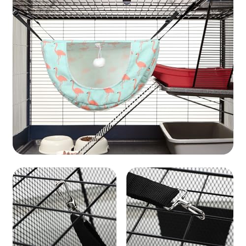 Unittype 2 peças de rede para gaiola para gatos, cama para animais de estimação, camada dupla, macia