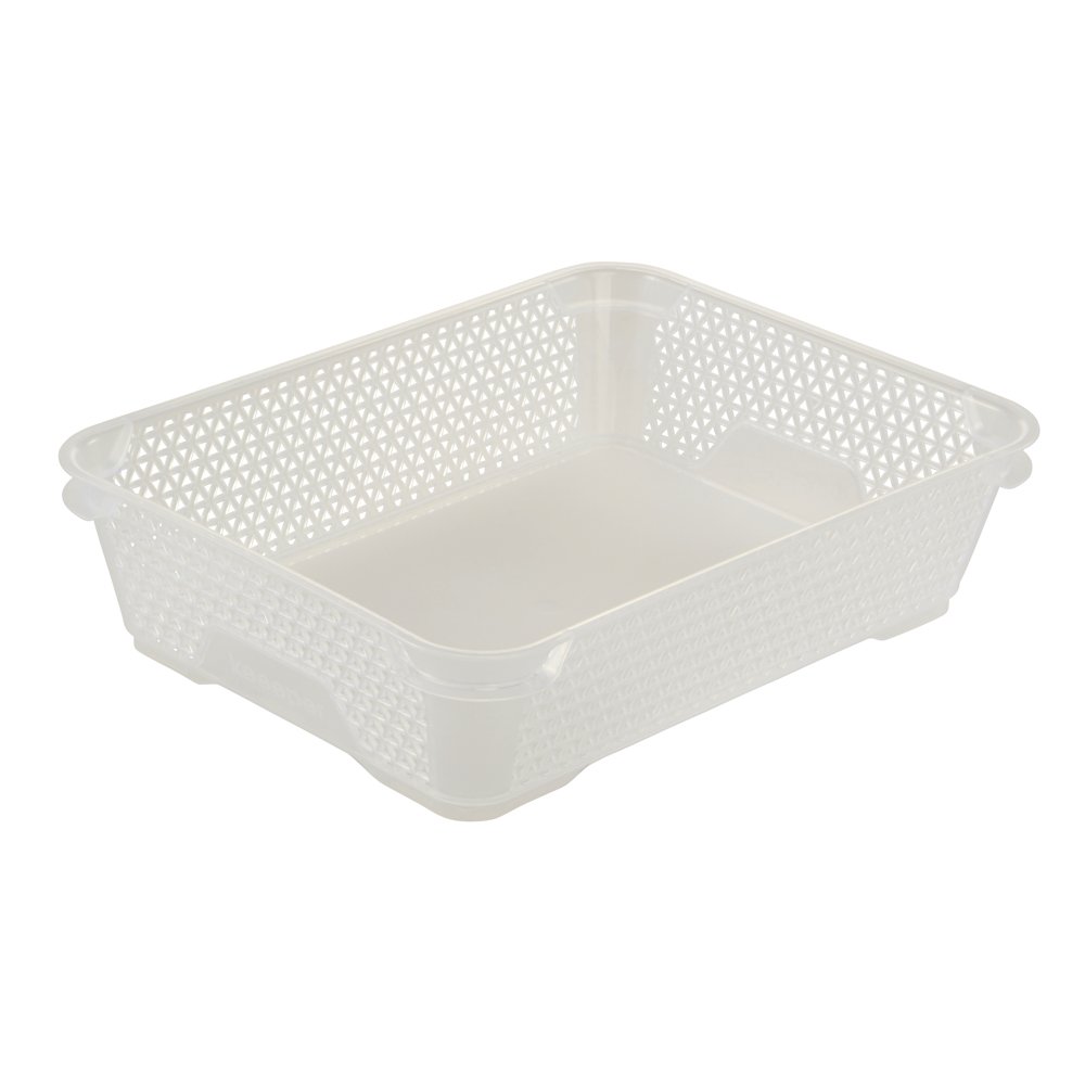 keeeper Mini Storage Basket, Stackable, A5 Size, 26.5x20x7 cm, Mirko, Transparent, DIN A5