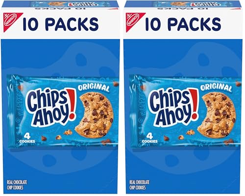 CHIPS AHOY! Original Chocolate Chip Cookies, 10 Snack Packs (4 Cookies Per Pack) (Pack of 2) image 3