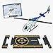 Hot Wings Planes Bell 206 Jet Ranger (Police) with Connectible Runway,White/Blue