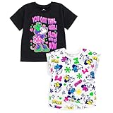 Disney Minnie Mouse Infant Baby Girls 2 Pack Drop Shoulder T-Shirts Black/White 18 Months