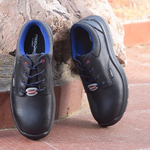 Image of Liberty Freedom SURKSHA2SJ Black Safety Lacing Oxford Shoes for Men - 5