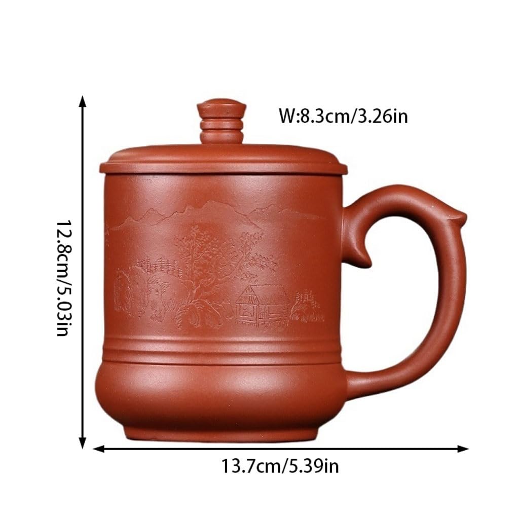 Tasse à Thé avec Couvercle et Compartiment filtrant, Tasse de Sable Violet, Tasse à thé, Tasse à Eau, Grande capacité, Service à thé Kung Fu for Une Personne Diffuseur de Thé