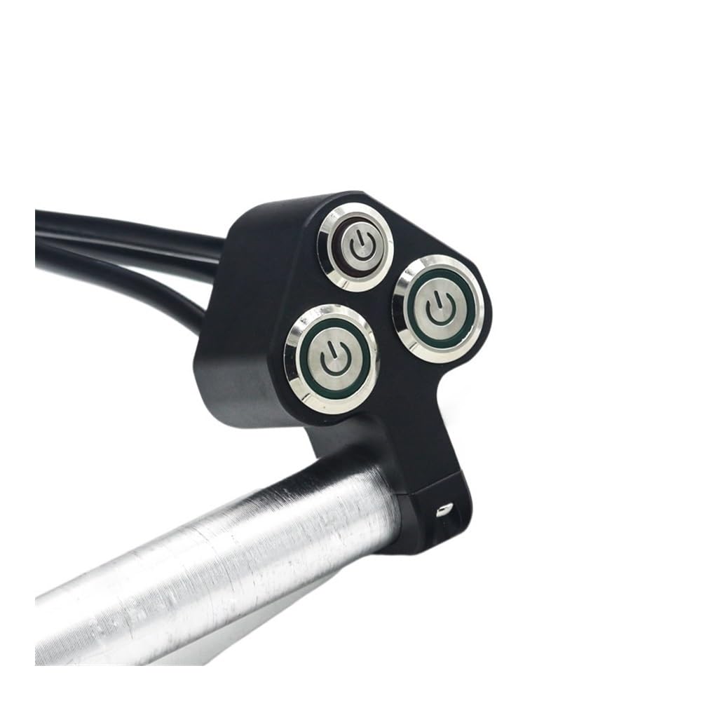 Commutateur Bouton Guidon Moto Interrupteur pour Guidon Moto, 22 Mm, Bouton D'arrêt Commande, Phare/Frein Détresse, Démarrage, Extinction, Contrôleur