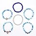 Hanukkah Bracelets Menorah Dove Star of David Evil Eye Clay Beaded Stretch Bracelets Layering Blue White Heishi Beaded Friendship Stackable Bangles for Women Men Jewish Hanukkah Holiday Jewelry-StyleC
