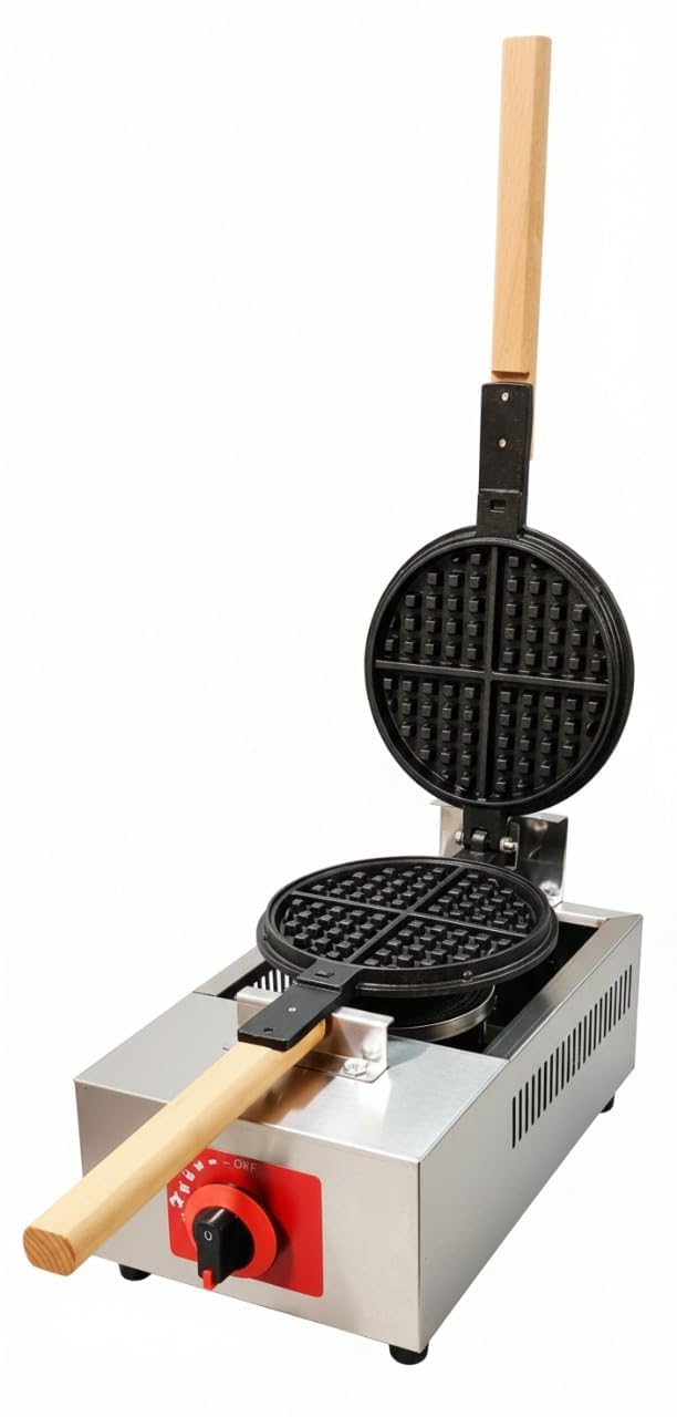 Universal Machinery Gas Based Round Belgian Waffle Maker, 4 Slot