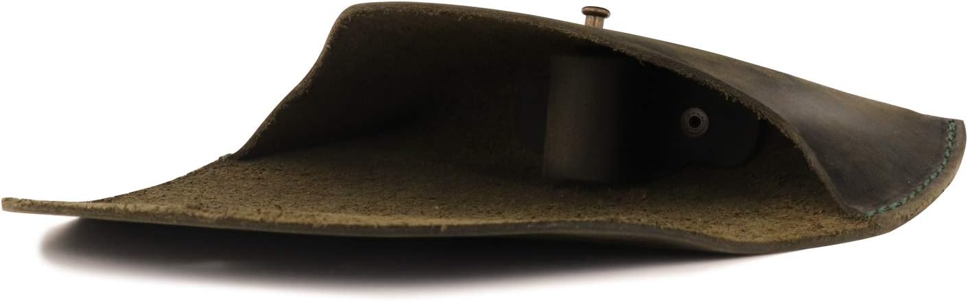 Londo Genuine Leather Eyeglasses & Sunglasses Case – Premium Leather Protective Case with Button Closure, Stylish & Durable Storage for Glasses - Image 3