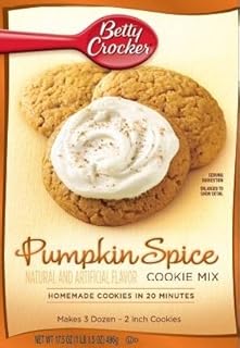 Betty Crocker Pumpkin Spice Cookie Mix 17.5 Oz (Value Pack of 6)