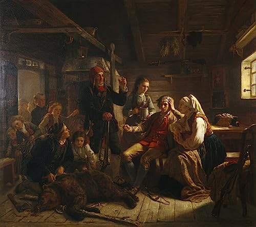 Tableaux paysage Adolph Tidemand impression artistique de qualité musée pour grand mur