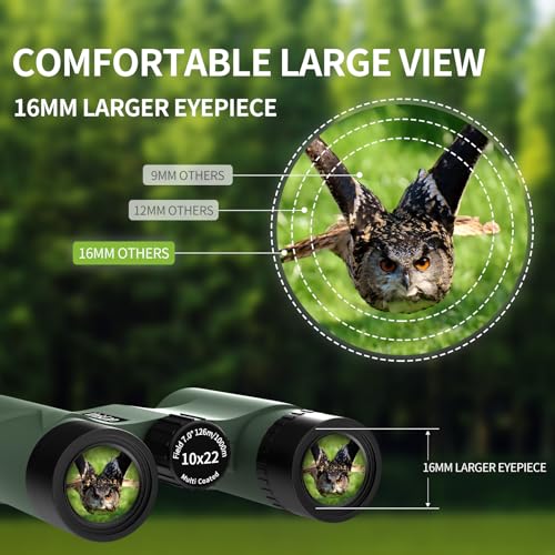 Binoculares compactos 10x22 para adultos y niños miniatura 4