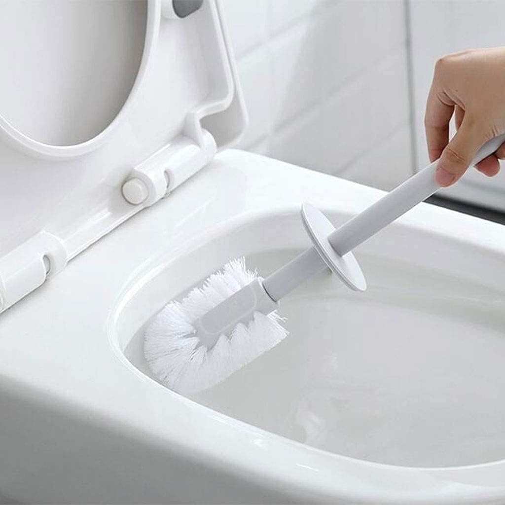 Toilet Brush with Holder, Soft Bristled Toilet Bowl Brush Set, Long Handle, Roze - Ergonomic, Non-Slip Design
