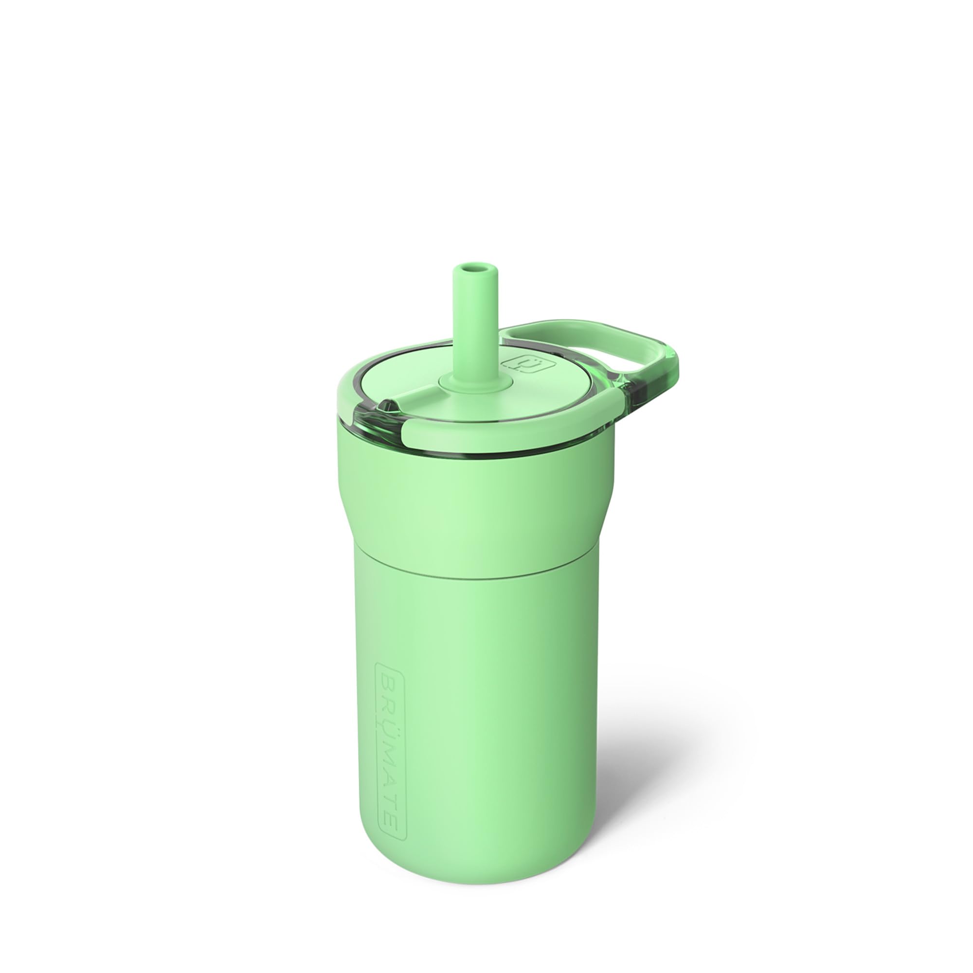BrüMate Leap 12oz 100% Leakproof Kids Tumbler with Handle and Silicone Soft Straw