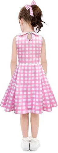 Miniatura 4 de Vestidos de disfraz para niñas, vestido de cosplay de muñeca rosa con accesorios