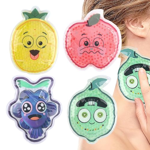 Zasdvn Compresa Fría de Gel,Parches de Gel Refrescante para Calor y Adultos | 4 Unidades de Tiras para Frente Niños Adultos Rodilla Espalda Tobillo Pie Cuello Codo Hombro Senderismo Camping Deportes