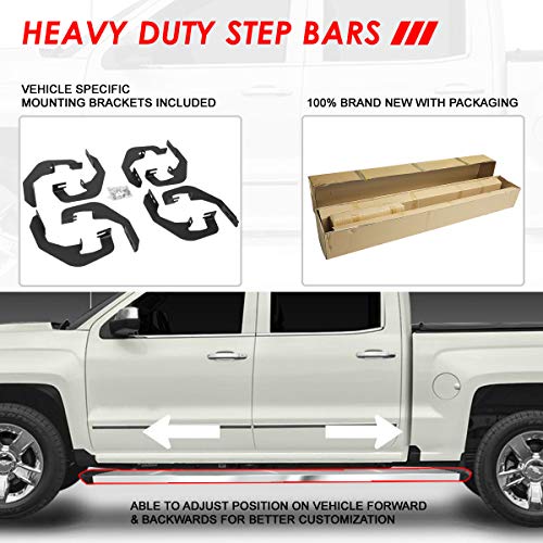 Estribos laterales para Chevy Silverado y GMC Sierra 07-19 miniatura 5