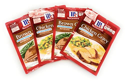McCormick Low Sodium Chicken and Brown Gravy Bundle 2 packs of each
