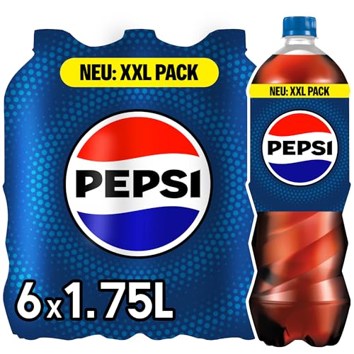 Pepsi Cola, Das Original von Pepsi, Koffeinhaltige Cola in Flaschen, EINWEG (6 x 1.75 l) 1