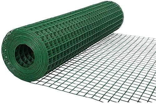 Dynamic 3.67 Mtr Wire Mesh Fencing, Galvanized PVC Coated Garden Fencing, Green Steel Nets for Farming Fence, Plant Chicken Wire Fence and Animals Hen-houses Small (1/2" X 4FT X 12FT X 22MM)