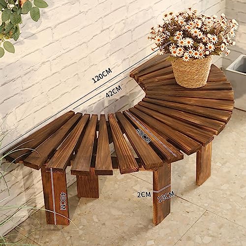 Banco de jardín de madera maciza asiento de patio exterior resistente a la intemperie 3