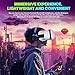 VR Headset for Smartphones 4.7-7 Inch with Bluetooth Controller,Aspheric HD Lens, Adjustable Focus & IPD,Ventilated Design
