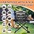 MOASKER Collapsible Grill Stand for Ninja Woodfire Outdoor Grill OG700/800/900 Series & OO101 Outdoor Pizza Oven Stand, Foldable Grill Cart for Blackstone 17/22 Griddle Stand, with Wheels & Side Table