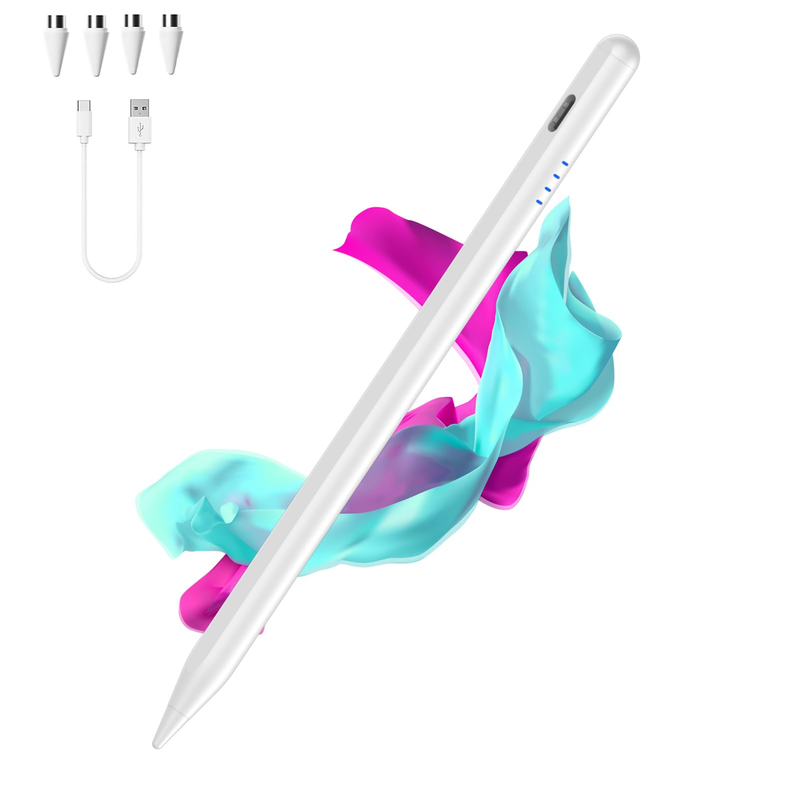 Android Stylus Pen für Touchscreens Hohe Präzision und Empfindlichkeit Magnetic Type-C Tablet Stift Kompatibel mit Samsung/Huawei//Lenovo/Mi/Vivo und Other Android Smartphone und Tablet Geräten-Weiß