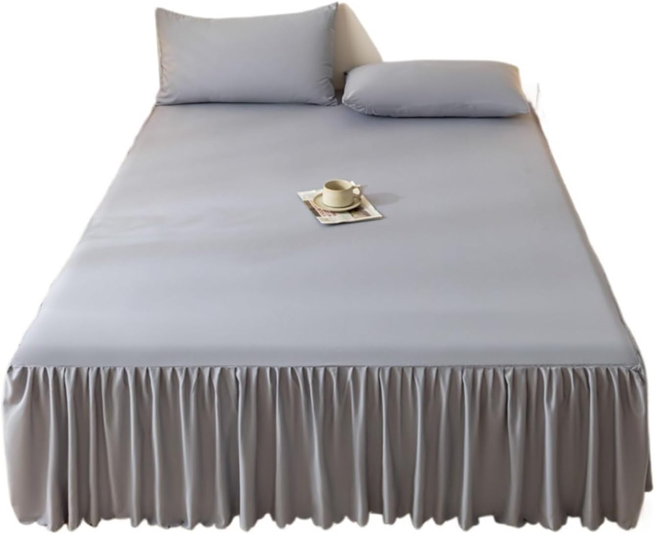 Bed Skirt Solid Color Bed Skirt Four Corners With Elastic Band Brushed Queen/King Size постельное бельё набор Skirts (Without Pillowcase)(Qianhui,200x220x45cm 1pc)