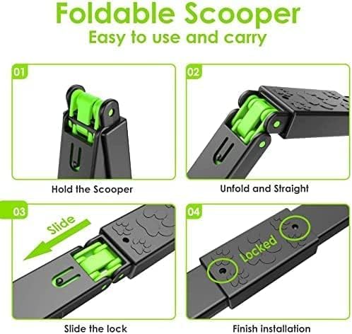 Folding Dog Poop Scooper, Pet Waste Potty Picker, Large, 24 Inches, Color May Vary