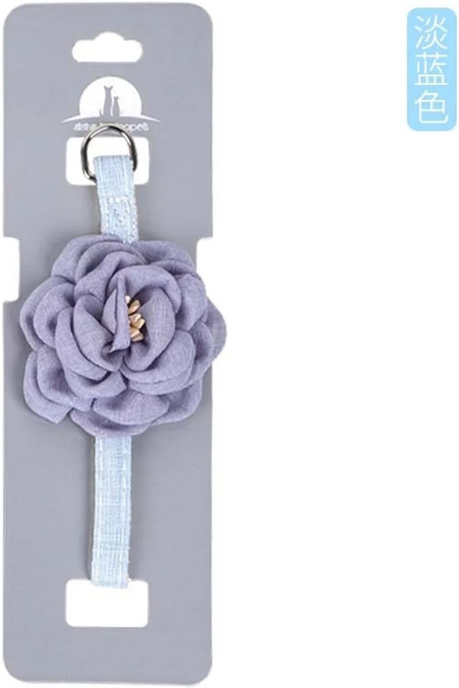 Pet Products Cat Collar Adjustable Bow Tie Cat Flower Collar Safety Button Tie Necklace Puppy and Cat Gift Pet Accessories Puppy Collar Pet Products(1)