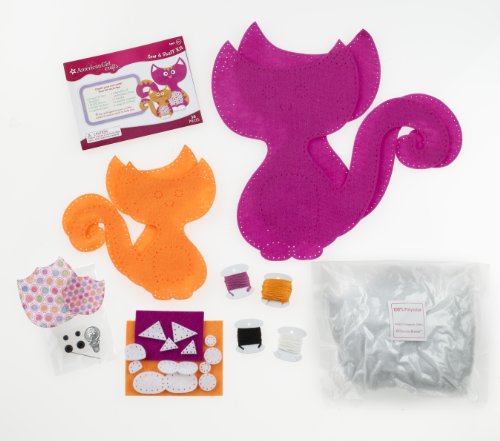 American Girl Crafts Cat Sew and Stuff Activity Kit, DIY Cat Stuffed Animals
