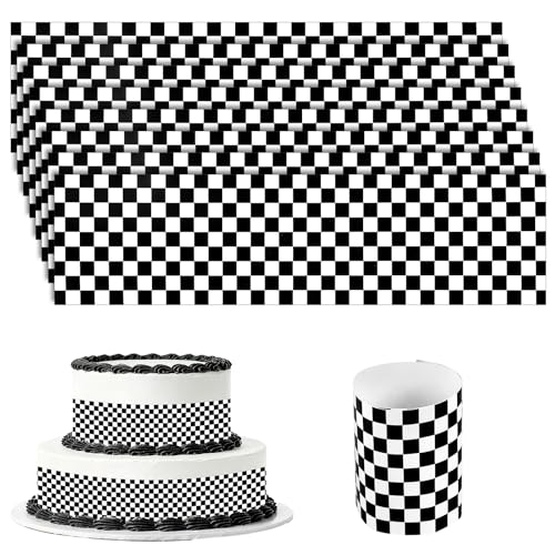8pcs Bordure de Gâteau Thème des Voitures de Course, Décorations pour Gâteaux d'Anniversaire Thème Voitures Course Décorations Non Comestibles pour Desserts Accessoires Créatifs Fêtes d'Anniversairex