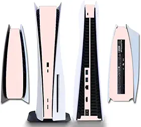 Adesivo de película protetora lateral PS5 Disk Edition Skin decalque capa para console PS5 (Pêssego)
