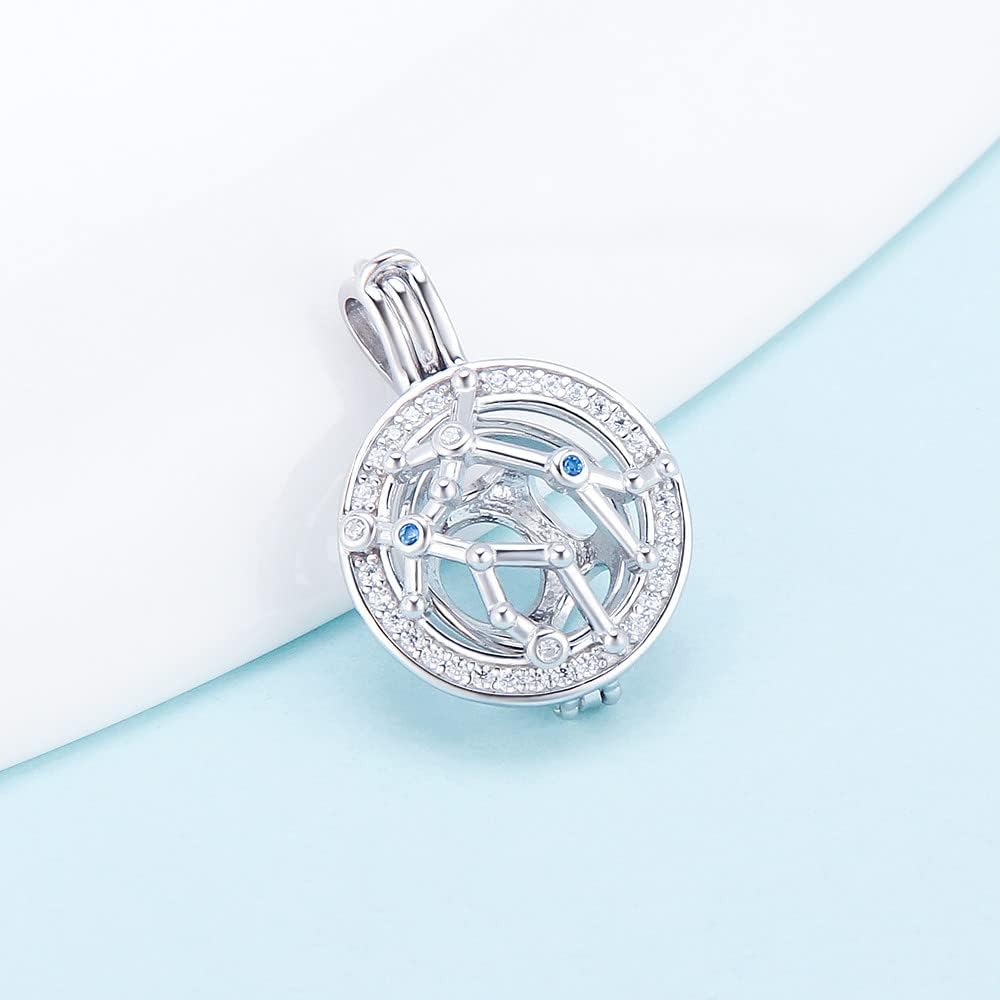 925 Sterling Silver Constellation Cage Pendants Crafting Charm for DIY Necklace Bracelet Jewelry Making - Image 2