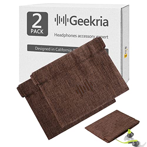 Geekria 2 Pack Protection pour écouteurs Sport, étui de Voyage pour écouteurs Intra-Auriculaires, Compatible Apple EarPods, JayBird X3, Jabra Wave, Ausdom...
