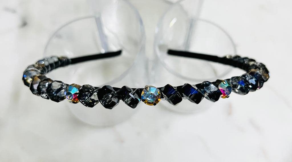 Deepti Chandna Designs Stunning And Elegant Handcrafted Headband, Featuring Crystals & Stones For Women (Korean 10 Mm-Purple Tone)