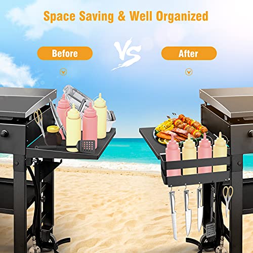 Fishoaky Stainless Steel Griddle And Bbq Caddy For Blackstone Griddles 28"& 36", Bbq Griddle Accessories For Space Saving And Storage (Not For 36" Pro-Series/Air Fryer) #TOP1