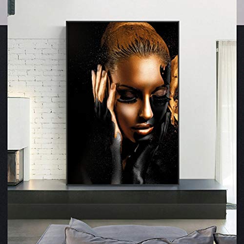 Femme Africaine Art Toile Peintures Décoration Murale Maison 70x100cm Poster