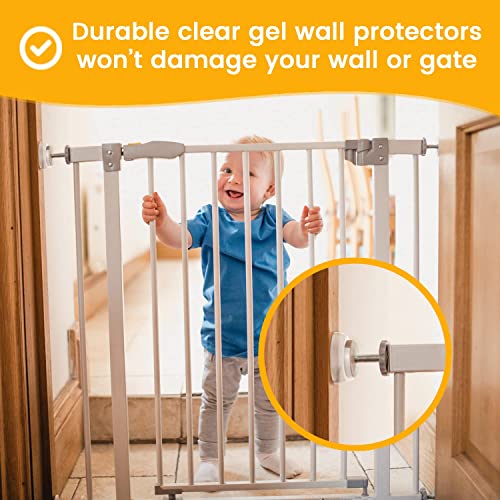 Ducki Designs Baby Gate Bumpers (Clear) - Self Adhesive Wall Protector For Baby Gate Fence - Removable, Reusable, Washable - Baby Safety Gate Wall Padding - Baby Gate Accessories - Child Proofing Kit #TOP5