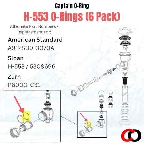 image for Captain O-Ring Replacement H-553/5308696 / P6000-C31 / A912809-0070A O