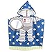 APIKA Telo Mare Bambini con Cappuccio Asciugamano da Bagno in Microfibra Nuoto per Bambini Accappatoio con Cappuccio Asciugamano per Poncho Carino(Astronauta)